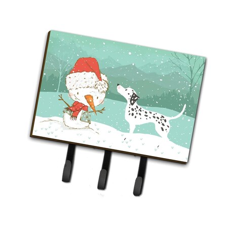 Carolines Treasures Dalmatian & Snowman Christmas Leash or Key Holder CK2037TH68